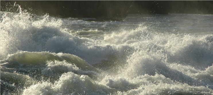 rough waves on a dark sea